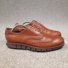Cole Haan Zerogrand Mens Wingtip Oxford Shoes Size 11 M Brown Burnished Leather