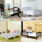 Kids Children Toddler Wood Bed Bedroom Furniture w/ Guardrails
