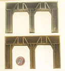 2 N scale DOUBLE TRACK TIMBER TUNNEL PORTALS for Model Train Layouts & Displays