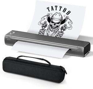 M08F Portable Tattoo Transfer Stencil Printer  Wireless Tattoo Machine with case