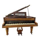 Baby Grand Piano JOHN BROADWAY & SONS 7' Late 1800s LONDON 85 Key Ornate Wood