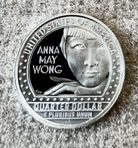 2022 S ANNA MAY WONG AMERICAN WOMEN SILVER PROOF QUARTER in AIR-TITE CAPSULE