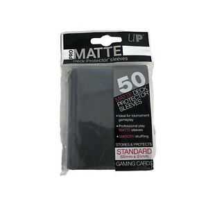 Ultra Pro Gaming Sleeves Deck Protector BLACK PRO MATTE Standard Size 50 Ct Pack