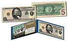 Morgan Silver Back 1886 $5 Grant Silver Certificate Banknote on Modern $5 Bill