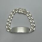 925 Sterling Silver Matte Bearded Slave Bracelet for Men
