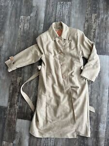 Voyager West Youthcraft All Weather Traveler Vintage Tan Size Small Trench Coat