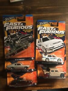 2024 HOT WHEELS FAST AND FURIOUS DECADES OF FAST COMPLETE SET OF 5⭐️FAST SHIP
