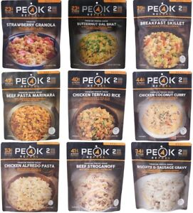 Peak Refuel - Freeze Dried Food Meals Pouches Camp Trail MRE Emergency - NEW!!