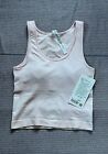 NWT Lululemon Ebb To Street Cropped Tank 6 Built In Bra Pink Ribbed Fitted