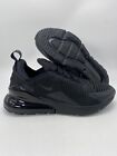 Nike Air Max 270 (GS)  Triple Black Running Shoes Size 7Y [BQ5776-001]