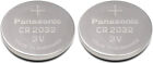 2PC Panasonic CR2032 2032 Lithium Coin Cell Battery, 3V Bulk, Not in Retail Pack