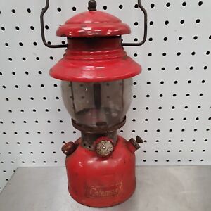 VTG Red Coleman Single Mantle Lantern 200A, 1954, As Is Parts or Repair