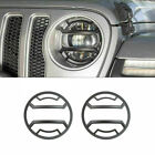 Front Headlight Lamp Guard Cover Trim For Jeep Wrangler JL JT 2018+ Accessories (For: Jeep Wrangler Rubicon)