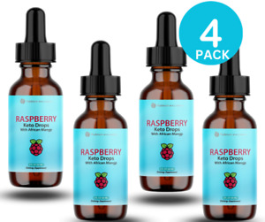 Raspberry Keto Diet Drops Fat Burn- Supplement Accelerated Ketosis-4- Pack