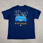 Illest T Shirt Mens Size XL Blue Short Sleeve Racing Car Logo Adults Causal