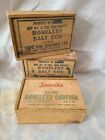 Vintage Lot of 3 Cod Salt Fish Wooden Boxes (all from Canada)