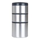 Mainstays Stacking Food Jar, Stainless Steel, 41 oz,Lightweight, Insulated