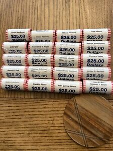 Unopened Roll of Presidential Gold Dollar Coins
