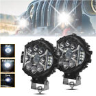 Pair 5 inch Round LED Work Lights Pods Spot Flood Combo Fog Lamp Offroad Driving