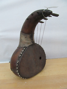 Stringed Instrument African Folk Tribal Music Gourd or Ox Horn Harp Guitar