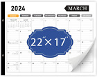 New ListingDesk Calendar 2024 Large 22X17, 18 Months, January 2024 to June 2025, Big Deskto