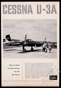1959 USAF U-3A plane photo Cessna vintage print ad