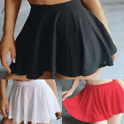 Women High Waist Pleated Short Dress Casual Tennis Style Skater Mini Skirt