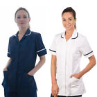 Ladies Plain Healthcare Nurses Beautician Tunics Uniform Vet Housekeeper Womens