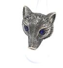 Gucci ring Fox face motif animal antique silver amethyst size US 5.5 Authentic