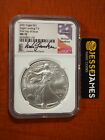 2021 SILVER EAGLE NGC MS70 MICHAEL GAUDIOSO SIGNED FIRST DAY OF ISSUE TYPE 2
