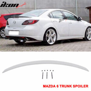 Fits 09-13 Mazda 6 Sedan 4-Door Unpainted Rear Trunk Lid Spoiler Wing Lip ABS (For: 2012 Mazda 6 i Sedan 4-Door 2.5L)