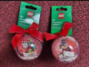 NEW SEALED  LEGO 854038 854037 Christmas Santa Claus & Reindeer Ornaments