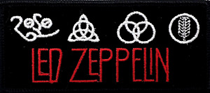 Led Zeppelin Zoso Symbols Rock Music Embroidered Iron On Patch Applique