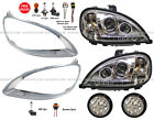 Freightliner Columbia Headlight with LED and Fog Lamp and Bezel Chrome LH & RH