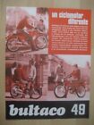 Booklet Catalog Moped Bultaco 49. Genuine Español. Year 1970