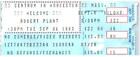 Robert Plant Ticket Stub September 6 1983 Worcester Massachusetts Led Zeppelin