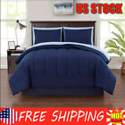 Reversible Bed in a Bag Queen Size Comforter Set w/ Sheets 7-Piece Bedding Navy