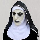 The Horror Scary Nun Latex Mask w/Headscarf Valak Cosplay for Halloween Costume