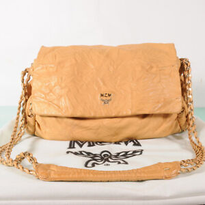 AUTHENTIC MCM Leather Cross Shoulder Bag + Dust Bag