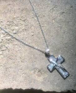 Montana Silversmiths NC3562 Ribboned Crystal Cross Necklace WESTERN COWGIRL BOHO