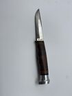 Vintage Kabar Ka-Bar USA Fixed Blade Hunter Knife Leather Handle w/Sheath Nice
