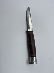 Vintage Kabar USA Fixed Blade Hunter Knife Leather Handle w/Sheath Nice