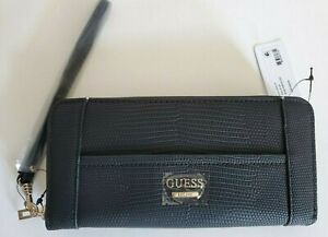 GUESS Huntley Zip Around Wallet/Wristlet Black- New With Tag