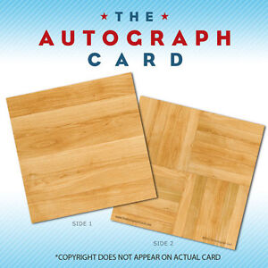 The Autograph Card Blank Signature Cards 25 Basketball Floorboard 3x3