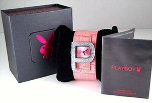 Playboy Pink Leather Designer Elegant Luxury Crystal 