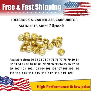 EDELBROCK & CARTER AFB CARBURETOR MAIN JETS SIZES .070 THRU .120 20 PACK