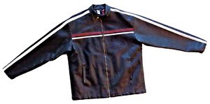Men's Whispering Smith London Sz L Faux Leather Retro Motorcycle Jacket Quilted