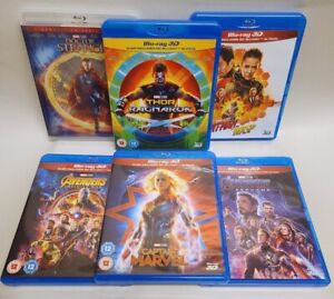 Marvel Avengers, Thor, Ant-Man & Wasp, 6-Film Blu-ray Bundle. No 3D -- Like New!