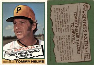 New ListingTommy Helms Signed 1976 Topps #583T Card Pittsburgh Pirates Auto AU