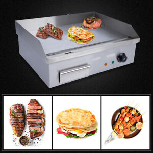 Electric Griddle Flat Top Grill Plate BBQ Teppanyaki Countertop Commercial 22